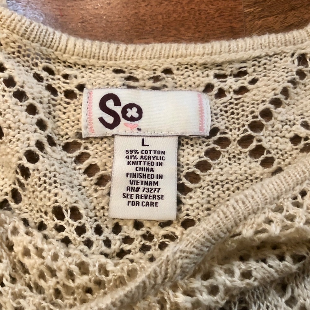 Crocheted cropped sweater - Picture 4 of 4